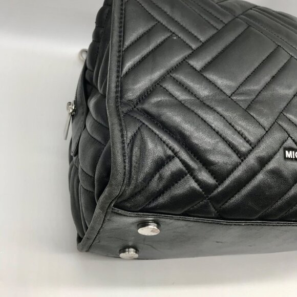 Michael Kors Black Quilted Leather Kathy Shoulder Bag - Picture 7 of 10